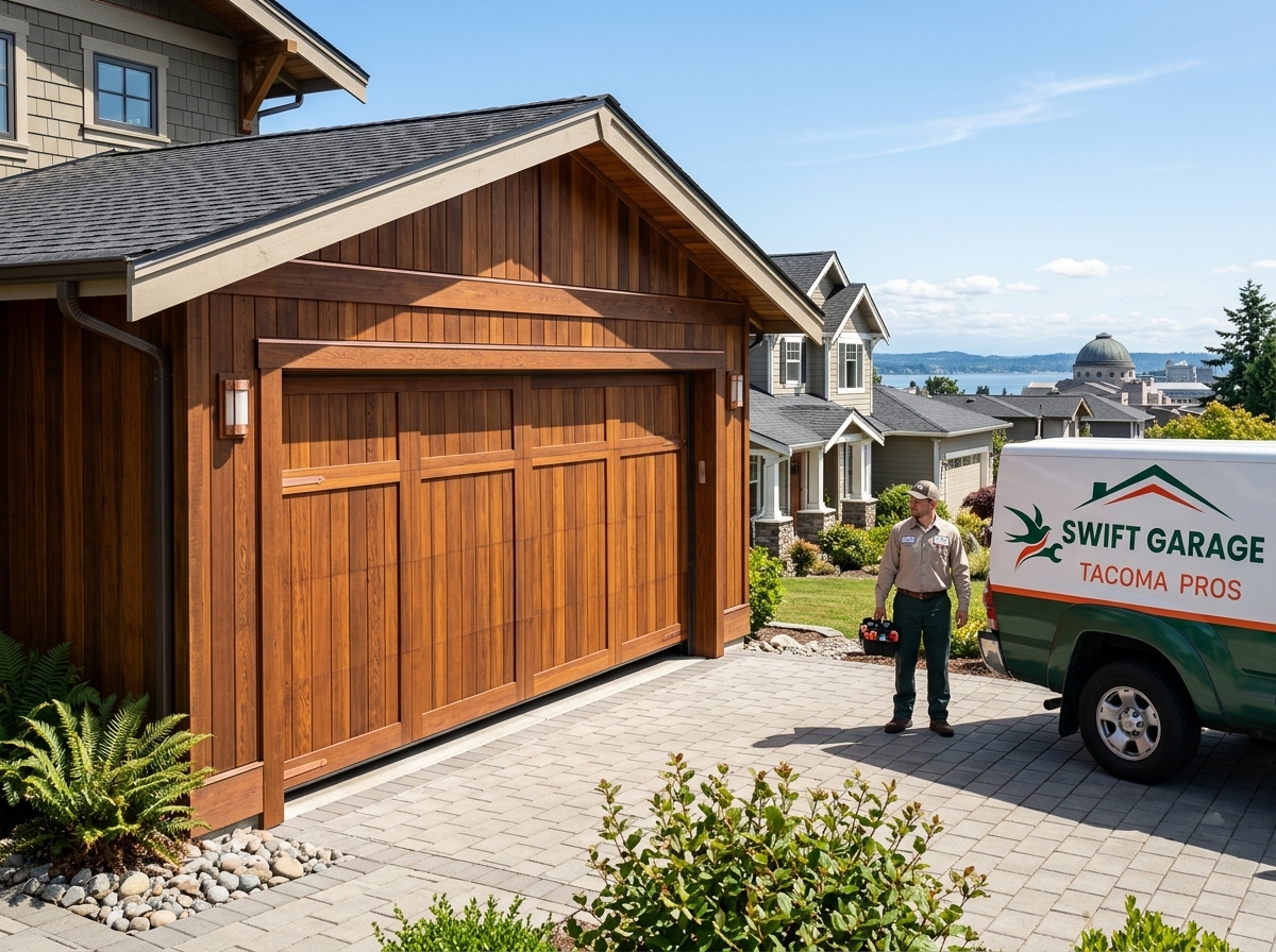 Wooden Garage Door Repair in Tacoma